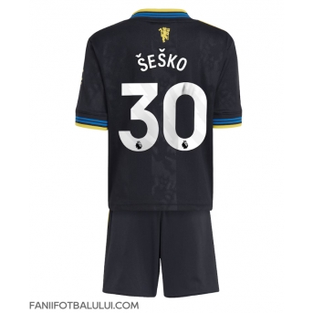 Manchester United Benjamin Sesko #30 Echipament de Fotbal Replică 2025-26 Copii Treilea (+ Șorturi)